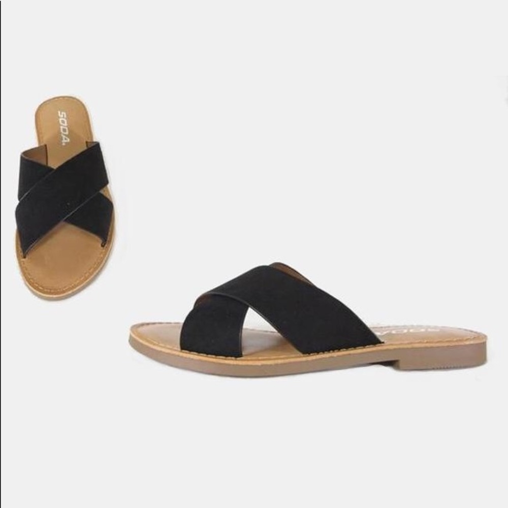 Lunacy Soda Slide Sandal in Black